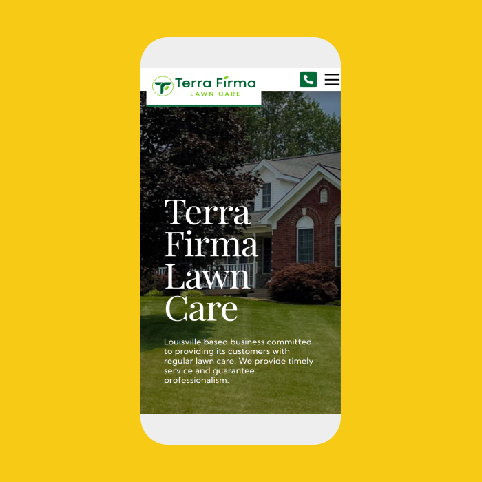 Terra Firma Lawn Care website
